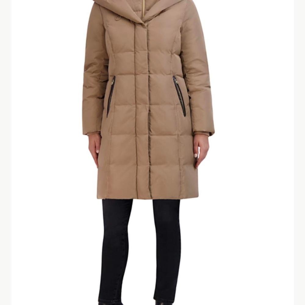 Cole Haan Tan Puffer Coat